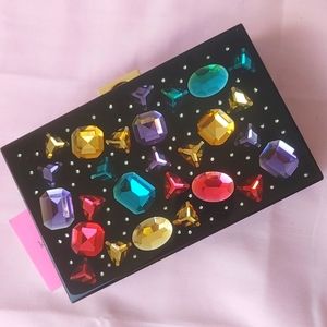 Kate spade set treats jeweled clutch crossbody nwt